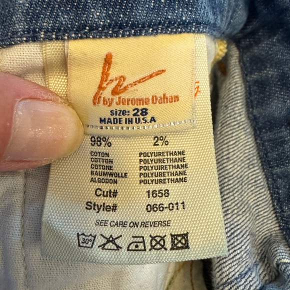 Citizens Of Humanity Blue Ankle Cropped Jeans Distressed - Picture 5 of 7